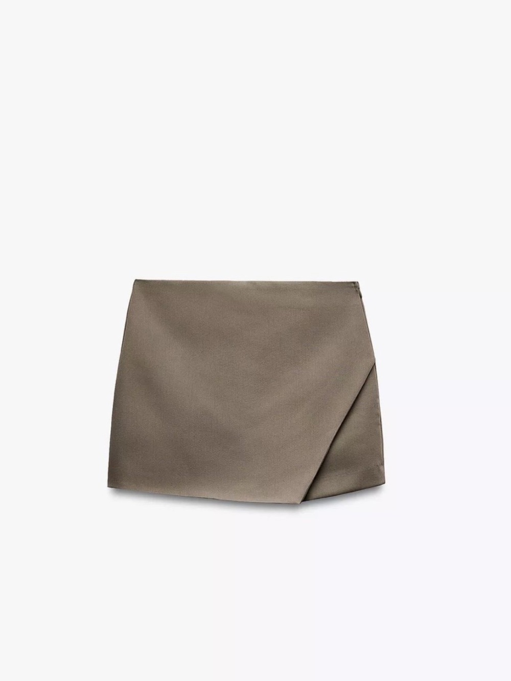 Zara Taupe Mini Wrap Skirt